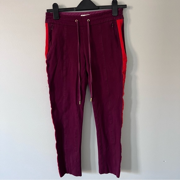 Anthropologie The Essential Slim Trousers Red Stripe • 0 - Picture 2 of 8